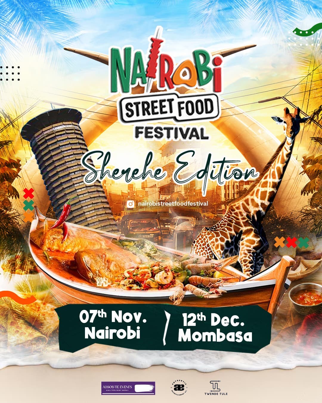 Poster for Nairobi Street Food Festival – Sherehe Edition Nairobi