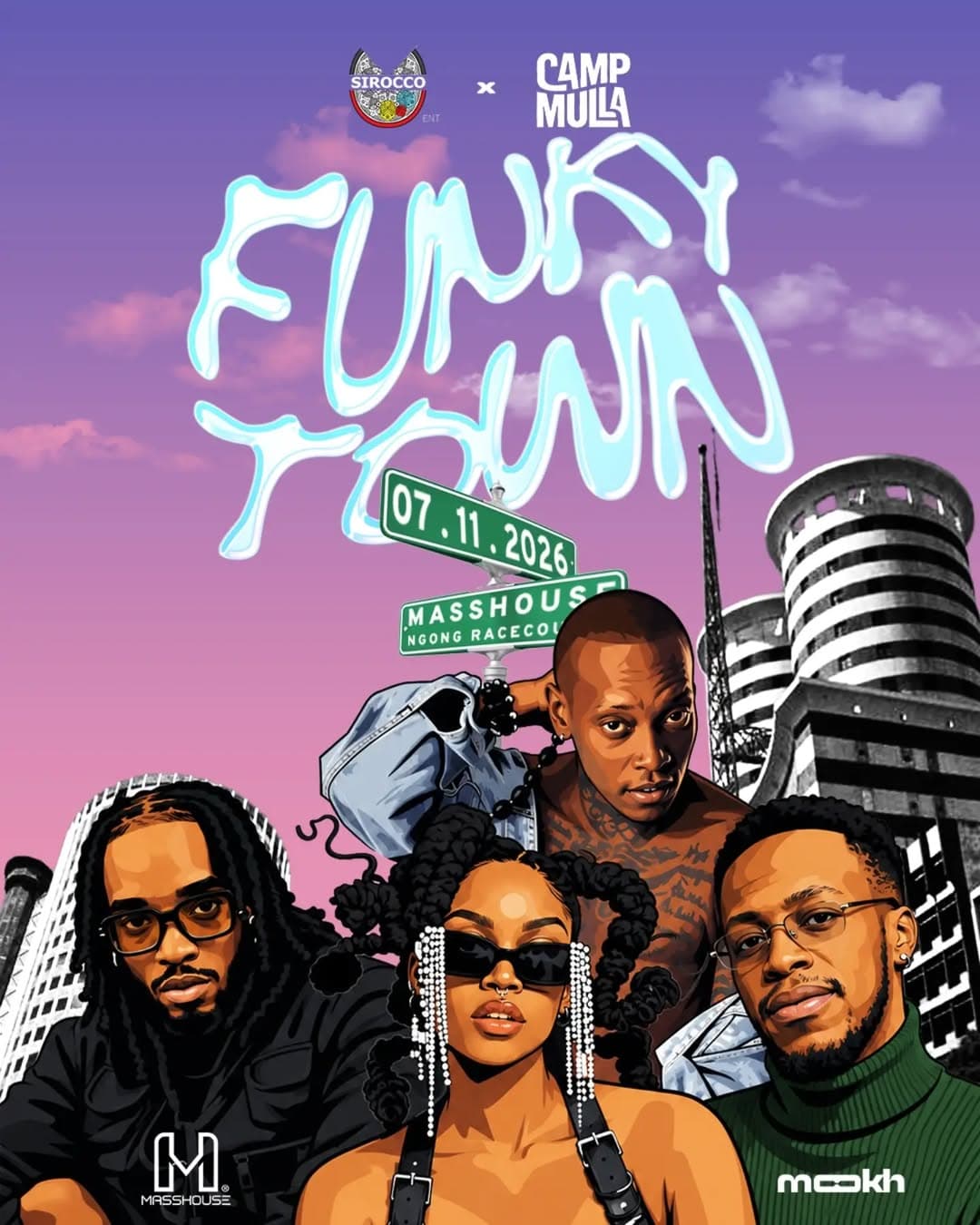 Poster for Funky Town • Camp Mulla, Genes1s, Lil Maina, Hadaya LIVE
