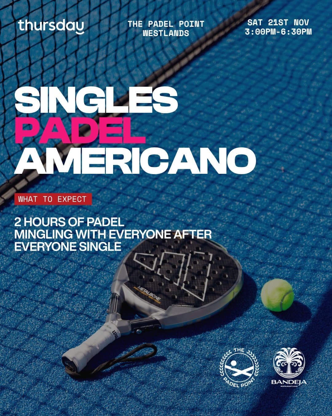Poster for Singles Padel Americano