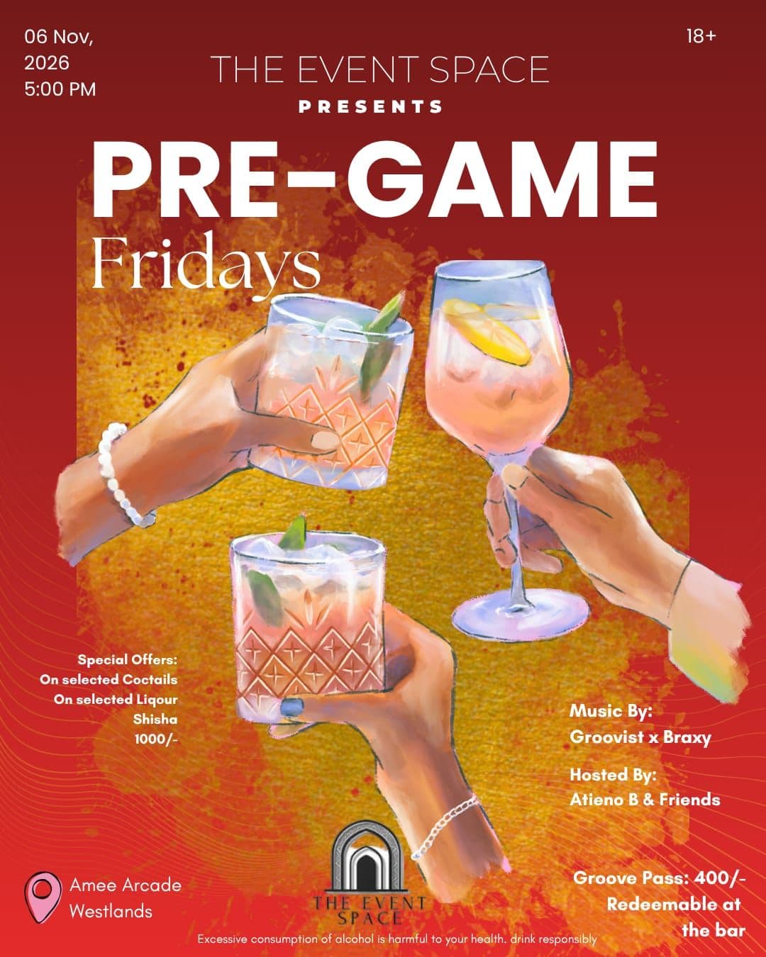 Poster for Pre gme fridays